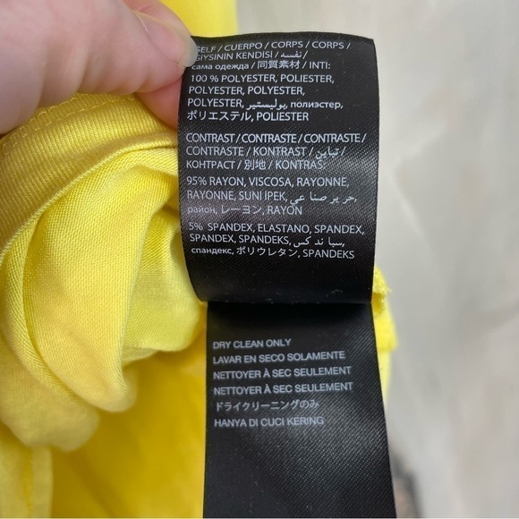 Bebe Bright Yellow Sleeveless Chiffon Top - Picture 5 of 5